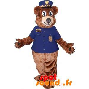 Brown Teddy Mascot Police...