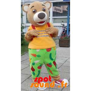 Mascot Bear in groen en...