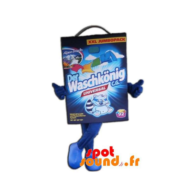 Tvättmaskot, tvättblå kartong - Spotsound maskot