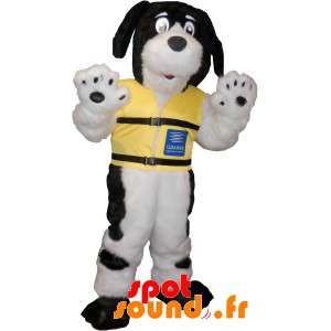 Dog Mascot Hairy Black And...