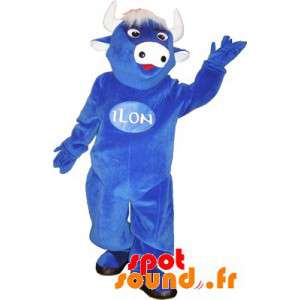 Mascotte de vache bleue et...