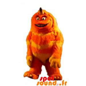 Orange og gul behåret monster maskot. Behåret væsen - Spotsound