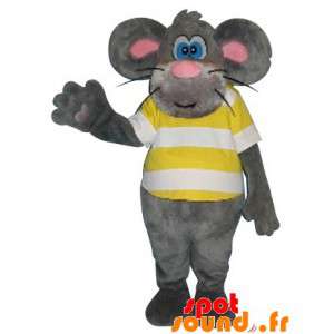 Graue Maus Maskottchen mit...