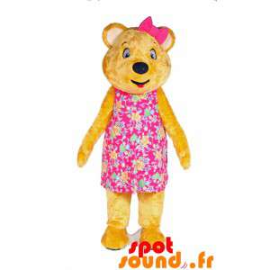 Gelbes Teddy-Maskottchen...