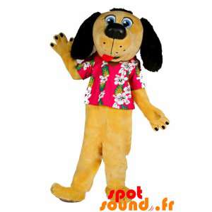 Yellow Dog Mascot Black And...