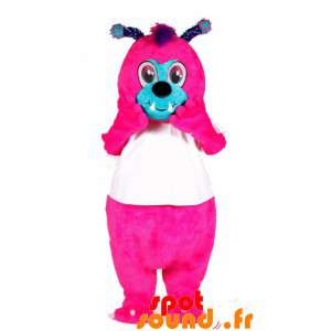 Mascot roze en blauw insect...