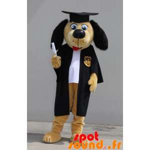 Graduerad hundmaskot. Ung examen maskot - Spotsound maskot