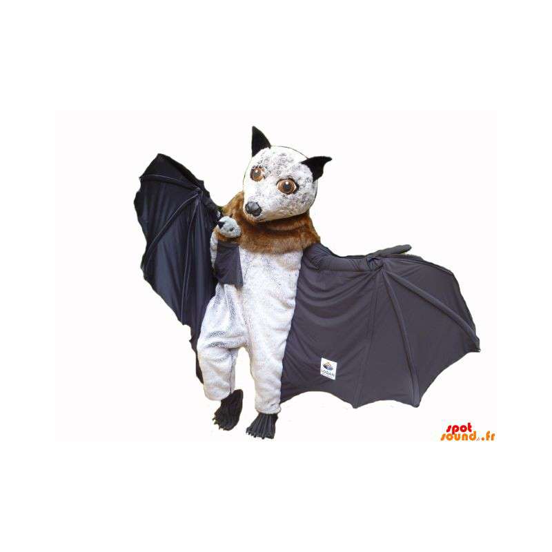 Mascotte De Chauve Souris Blanche Marron Et Noire Avec Son Bebe Dans Mascotte De Souris Changement De Couleur Pas De Changement Taille L 180 190 Cm Bon A Tirer Non Avec Les Vetements