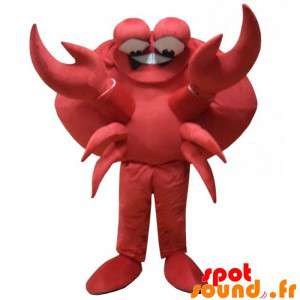 Jätte röd krabba maskot. Kräftdjur maskot - Spotsound maskot
