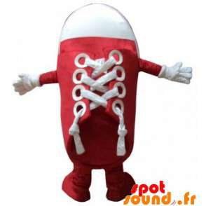 Rød og hvid maskot til sko. Basketball maskot - Spotsound maskot