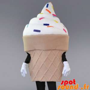 Ice Mascot. Ice Cream Cone...