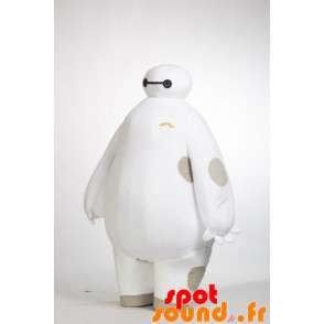 Futuristisk stor hvid mand maskot - Spotsound maskot