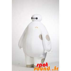 Futuristisk stor hvid mand maskot - Spotsound maskot