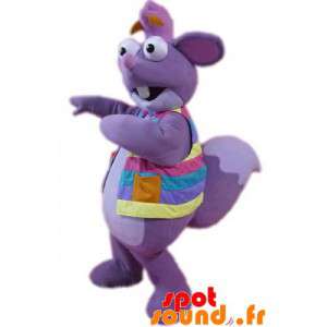 Mascot Tico, lilla egern i udforskeren Dora - Spotsound maskot