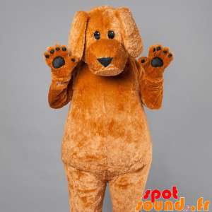 Stor brun hundemaskot. Hundedragt - Spotsound maskot