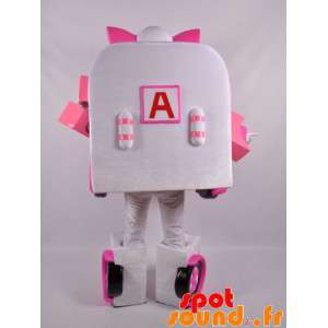 Mascot ambulanza bianco e rosa Transformers maniera - 15