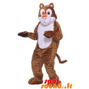 Mascot orange, hvid og sort leopard. Feline kostume - Spotsound