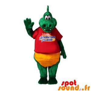 Green Crocodile Mascot And...