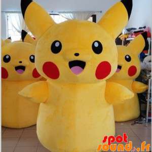 Pikachu maskot, berömd gul manga Pokémon - Spotsound maskot