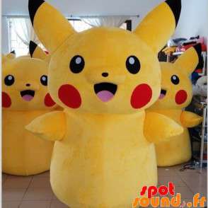 Pikachu maskot, berømt gul manga Pokémon - Spotsound maskot