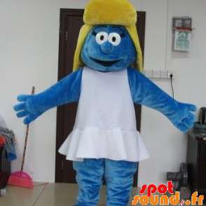 Smurfette maskot, berømt tegneseriefigur - 5
