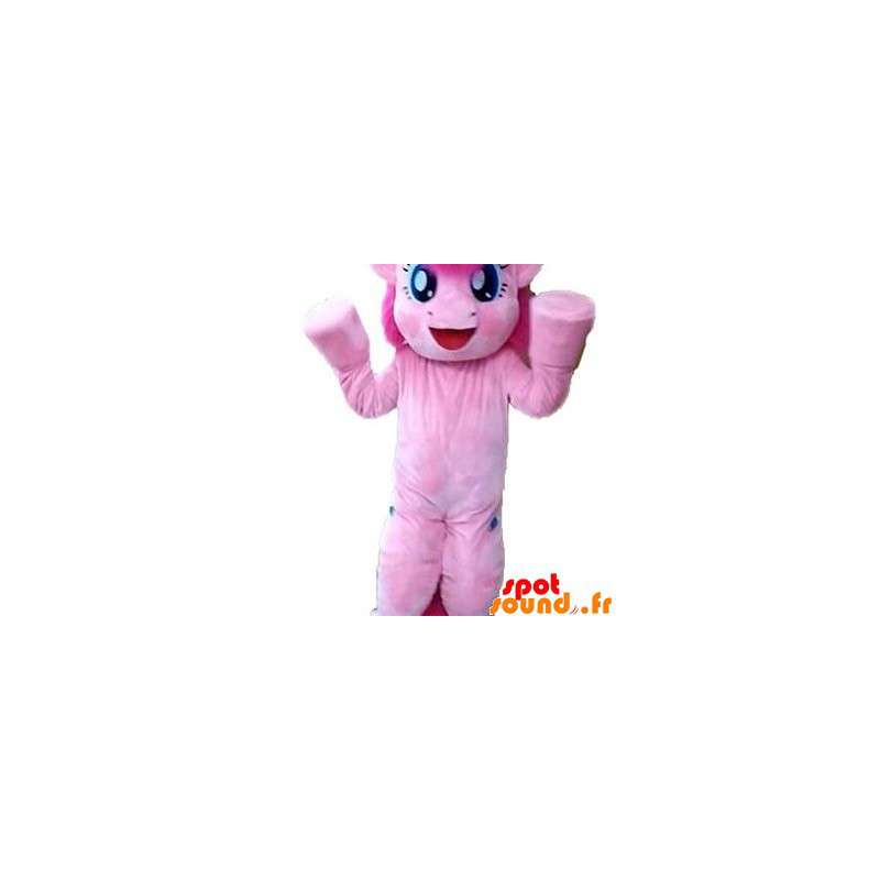 Jätte och mycket vacker rosa ponnymaskot - Spotsound maskot