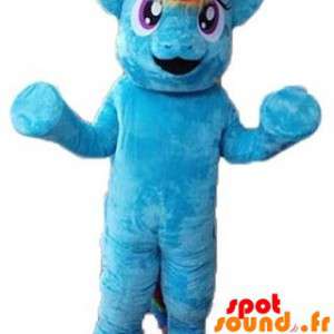 Mascotte de poney bleu...