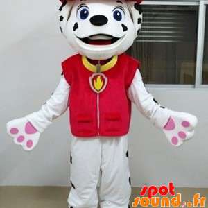 Mascot White And Black Dog,...