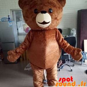Brown Teddy Mascot, Plump...
