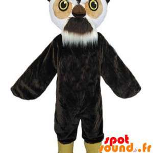 Mascot uil zwart, bruin en...