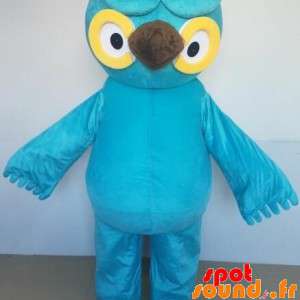 Mascot Blue And Yellow Owl...