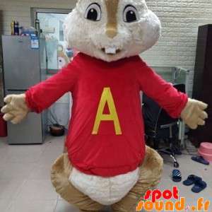 Cartooneekhoorn Alvin Mascot