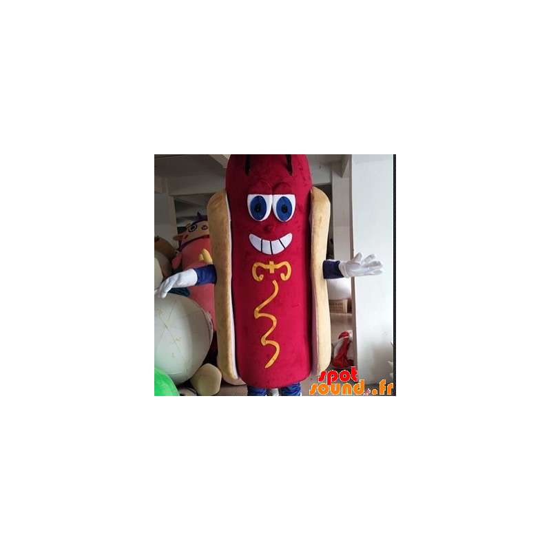 Kæmpe hotdog maskot. Fastfood kostume - Spotsound maskot