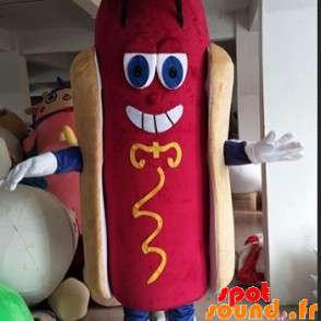 Hot dog giganten maskot. Costume gatekjøkken - Hurtigmatmaskoter - MASFR033668 - SpotSound.fr