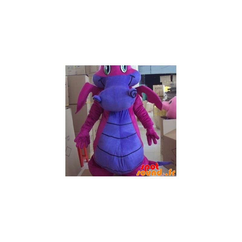 Traje de mascote de dinossauro gigante roxo muito Cortar L (175-180CM)