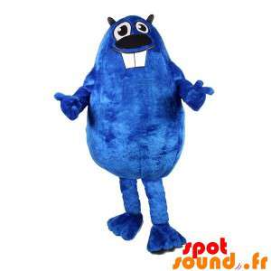 Mascot blau Biber, plump...