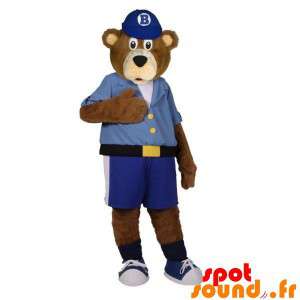 Mascot Brown Bear Dressed...