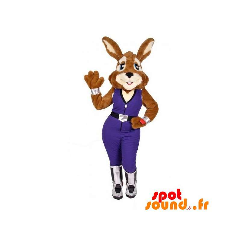 Disfraz de mascota de coneja con mono. Costume de conejo - Mascota del conejo - MASFR033695 - SpotSound.fr
