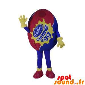マスコット赤と青の巨大な卵。卵コスチューム