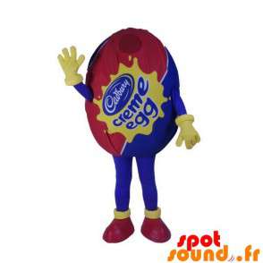 Maskot červené a modré obří vejce. Egg Costume - Maskoti ovoce a zeleniny - MASFR033700 - SpotSound.fr