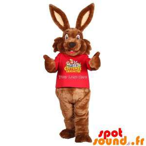 Brun kanin maskot, sød og sød. Bunny kostume - Spotsound maskot