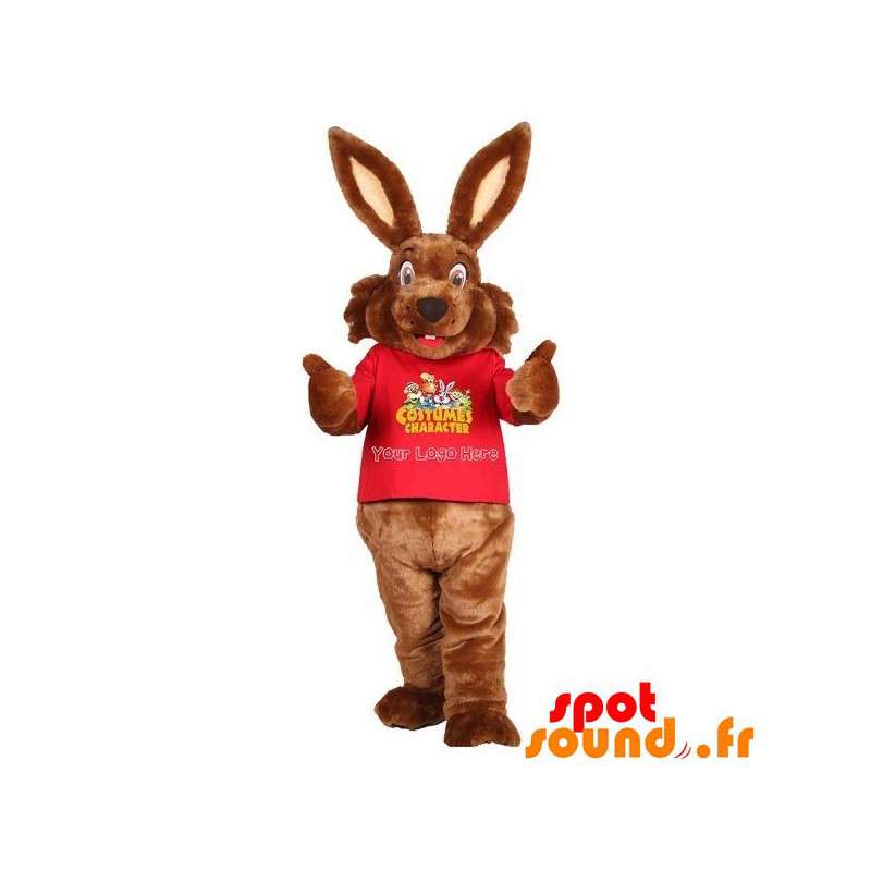 Brun kanin maskot, sød og sød. Bunny kostume - Spotsound maskot