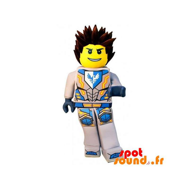 Lego maskot i superhelt outfit - Spotsound maskot