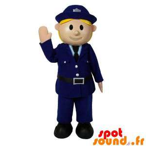 Policía Mascot en uniforme....