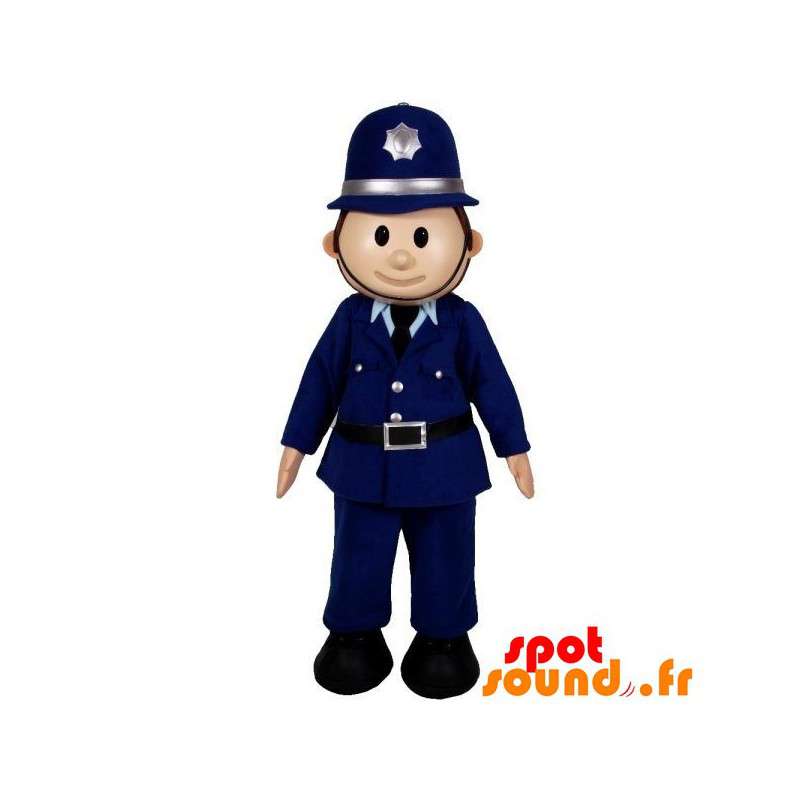 Polis maskot. Man i polisuniform - Spotsound maskot