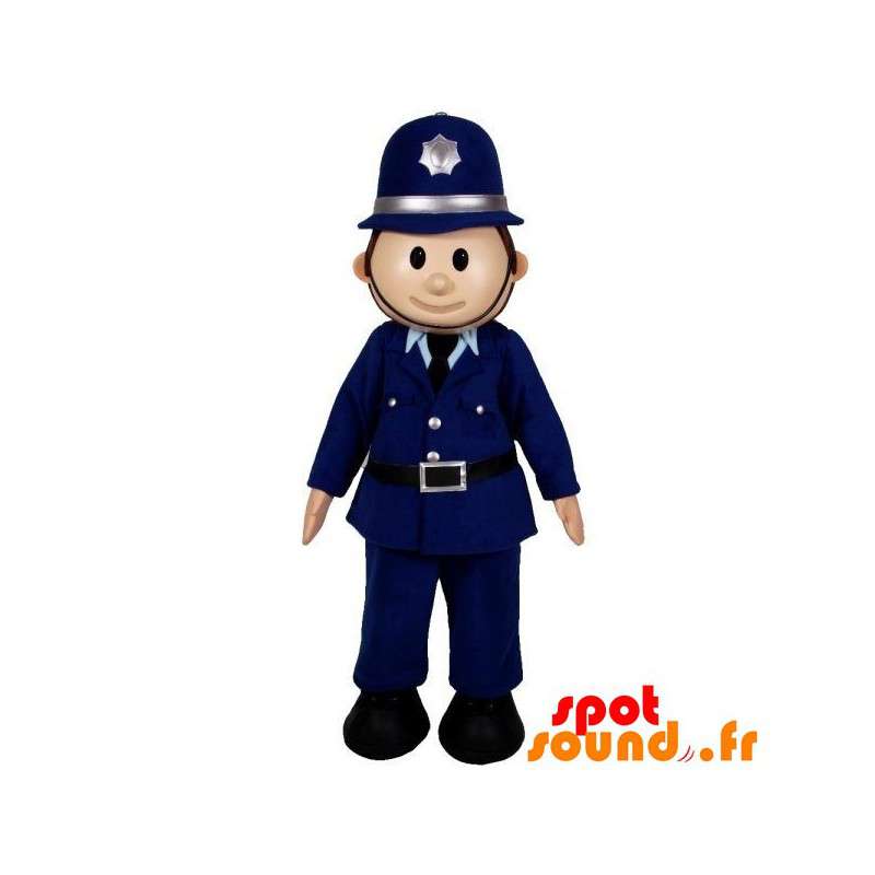 Politi officer maskot. Mand i politiuniform - Spotsound maskot