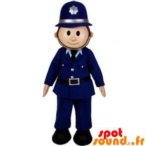 Polis maskot. Man i polisuniform - Spotsound maskot