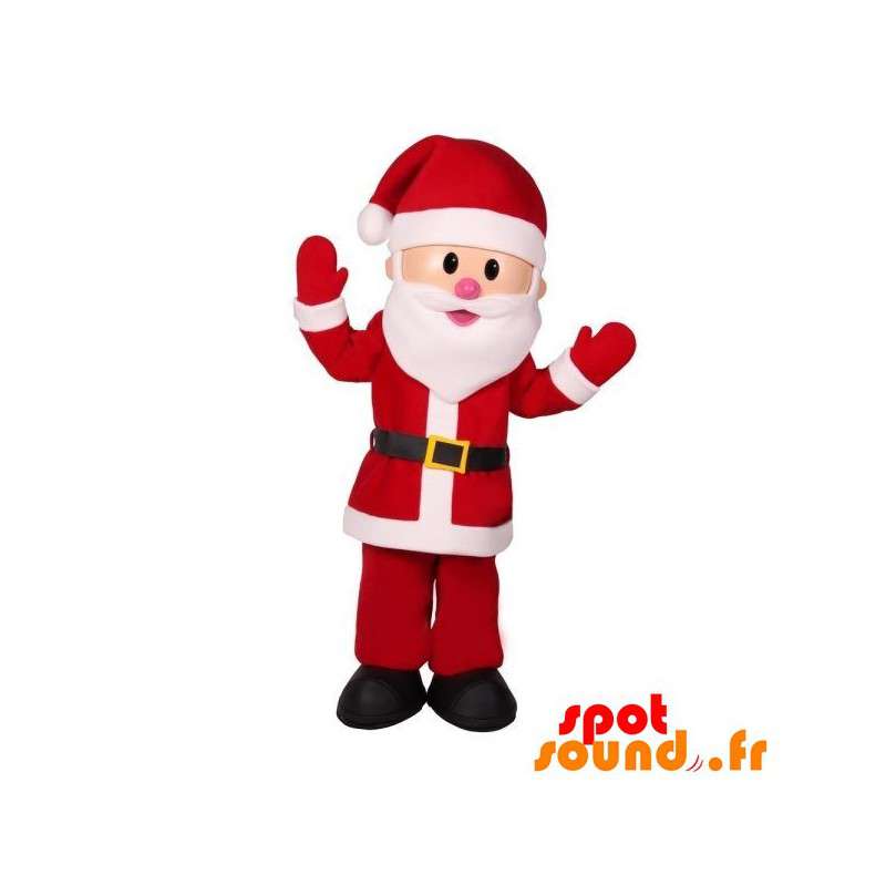 Julemanden maskot, i rødt og hvidt tøj - Spotsound maskot