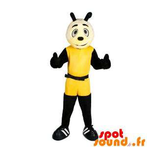 La mascota gigante de abeja...
