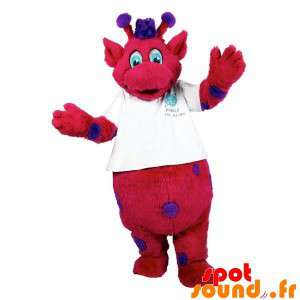 Mascot Of Red And Purple...